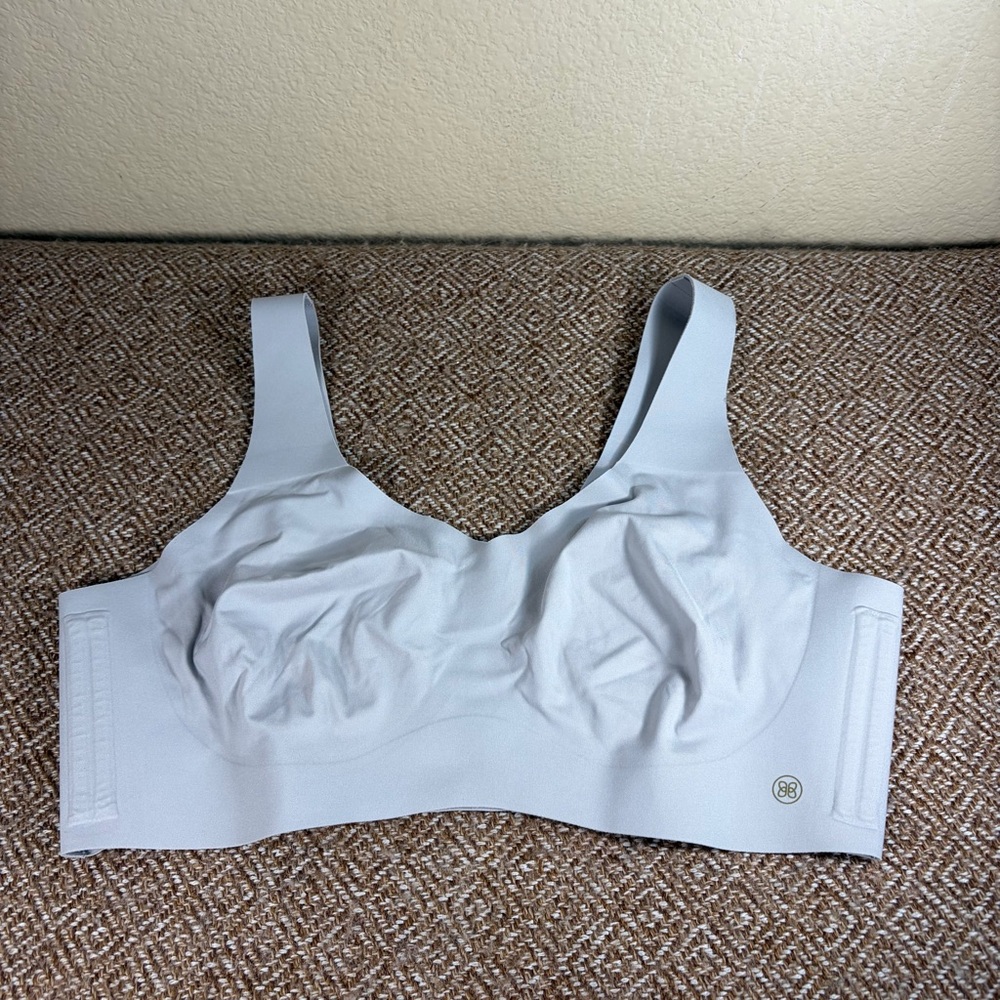 Honeylove V Neck Bra Wireless Womens Gray Sports 
T Shirt size XL Casual Comfy